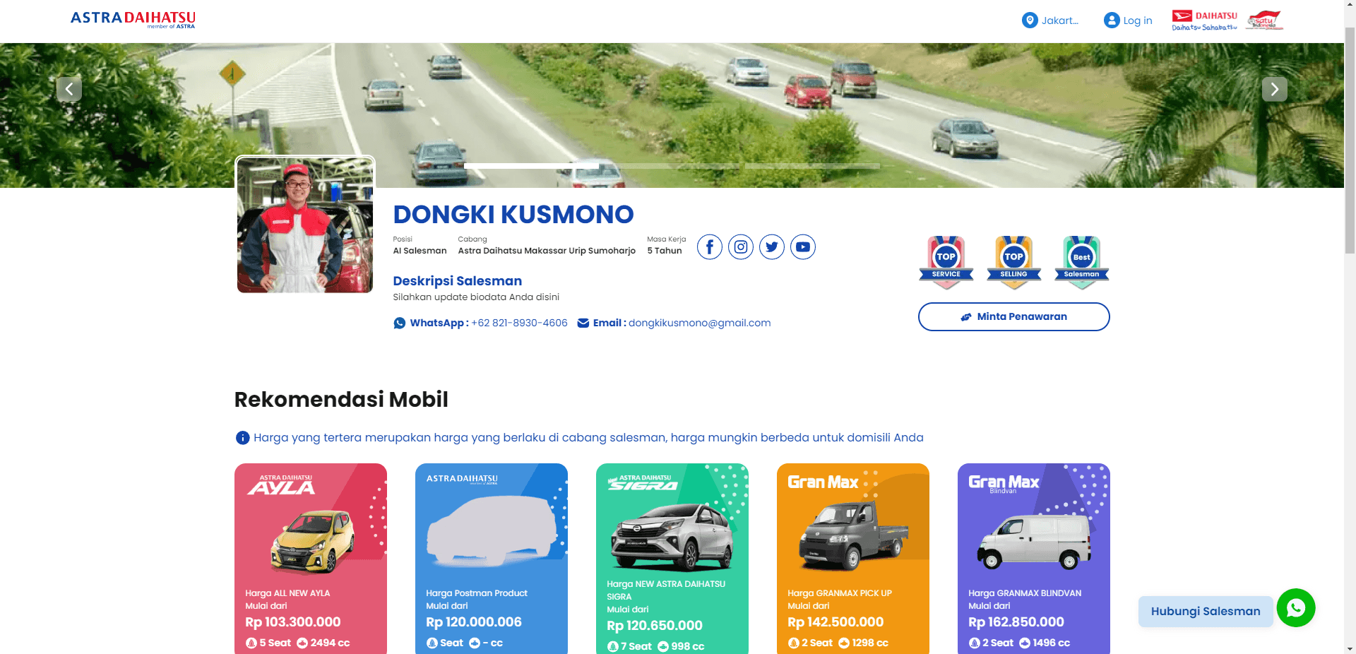 Odysseus – Daihatsu Landing Page Generator